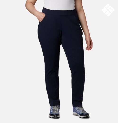 Women's Columbia Anytime Casual Pull On Pants Navy | Plus Size CA-G308A